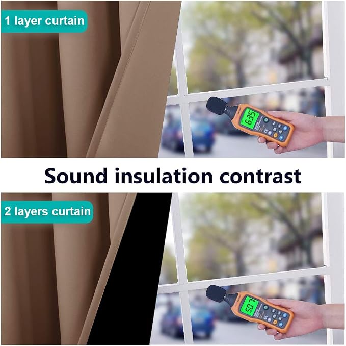 NICETOWN Cold Blocking Curtains, 100% Blackout Curtains Thermal, Noise - Image 4