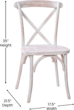 EMMA + OLIVER 2-Pack Lime Wash X-Back Chair