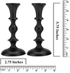 Rely+ Black Candle Holders Set of 2 Decorative Centerpiece Table Candlesticks Holders for Taper Candles Home Decor Easter Candle Holders for Dinner Party Wedding Decorations