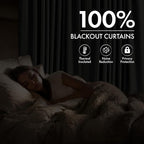 MIULEE Fall 100% Blackout Linen Curtains - Image 2