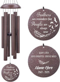 Personalized Wind Chimes for Loss of Loved One, Bereavement & in Memory Wind Chimes, Sympathy Gifts in Memory of Father, Mother, or a Loved One