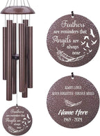 Personalized Wind Chimes for Loss of Loved One, Bereavement & in Memory Wind Chimes, Sympathy Gifts in Memory of Father, Mother, or a Loved One