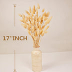 120 PCS Bunny Tails Dried Flowers, Dried Pampas Grass Bouquet, Boho Table Decor, White Pampas Grass Small, Dried Bunny Tails, Pampas Grass for Wedding, Home, Rustic Party, Baby Shower Decorations