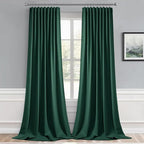 MIULEE Christmas Hunter Green Back Tab Blackout Curtains 52"x102" 2 Panels | - Image 8