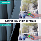 NICETOWN 100% Blackout Window Curtain Panels, Smoky Blue, Cold and Full Light - Image 4