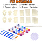 hapray 2 Pack Bird House Kit, DIY Birdhouse Kits, Wooden Crafts Arts for Children to Build and Paint (Includes Paints & Brushes) for Kids Girls Boys Toddlers Halloween Christmas Gifts