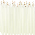 20 Pack Ivory Taper Candles 12 Inch Tall 3/4 Inch Thick Burn 10 Hours