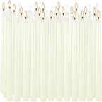 20 Pack Ivory Taper Candles 12 Inch Tall 3/4 Inch Thick Burn 10 Hours