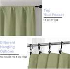 Simplebrand Ava Sage Green Extra Long 10ft Room Daekening Curtains - Image 4