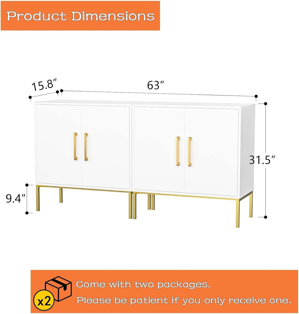 LYNSOM TV Stand for 55 Inch TV, Wood Entertainment Center with Storage Cabinet, TV Cabinet Black, Long Console Table for Living Room, Bedroom