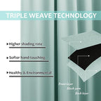NICETOWN Aqua Blue Blackout Curtains 80 inches Long, Full Light Blocking Drapes - Image 6