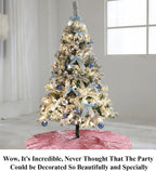 Partisout 36 Inch Sequin Tree Skirt - Fuchsia Pink Glitter Christmas Tree Skirt, Cotton Base, Colorful and Festive for Christmas and Halloween Decorations
