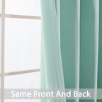 Yakamok Room Darkening Curtains 42x72 inch Length Aqua-Living Room | 2 panels - Image 4
