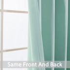 Yakamok Room Darkening Curtains 62x96 inch Length Aqua-Living Room | 2 panels - Image 6
