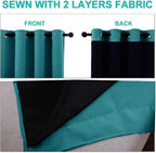 NICETOWN 100% Blackout Curtains 54 inches Long, Double-Deck Completely Blackout - Image 5