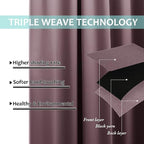 NICETOWN 100% Blackout Window Curtain Panels, Cold and Full Light Blocking - Image 6