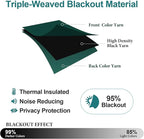 ChrisDowa Blackout Curtains for Bedroom and Living Room 84 Inches Long | 2 - Image 4