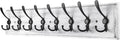 Coat Rack Wall Mount, Wooden Heavy Duty Coat Rack for Wall,8 Triple Coat Hanger Hooks for Hanging Coats,Jacket,Hat,Clothes (Grey White, 8 Hooks)