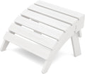 KINGYES Folding Adirondack Ottoman for Adirondack Chair, White