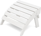 KINGYES Folding Adirondack Ottoman for Adirondack Chair, White