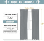 ChrisDowa Blackout Curtains for Bedroom and Living Room 120 Inches Long | 2 - Image 6
