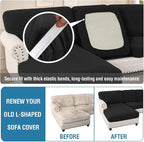 H.VERSAILTEX 2025 New Sectional Couch Covers 6 Pieces Stretch Sofa Covers - Image 6