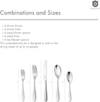 Silverware Set for 6 – 18/10 Stainless Steel Flatware, Mirror Finish, Dishwasher Safe, Durable and Balanced Utensils, Modern Tableware (30-Piece Set, Fidenza)