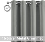 Yakamok Dove Grey Room Darkening Curtains 96 inch Sliding Door Drapes | 1 - Image 3