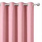 Pink Thermal Blackout Curtains/52 x 108 Inch/Set of 2 Panels Room Darkening - Image 6