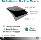 ChrisDowa Blackout Curtains for Bedroom and Living Room 45 Inches Long | 2 - Image 4