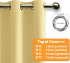 Short Blackout Curtains for Bedroom 2 Panel Light Yellow 38x45 Inch | Thermal - Image 5