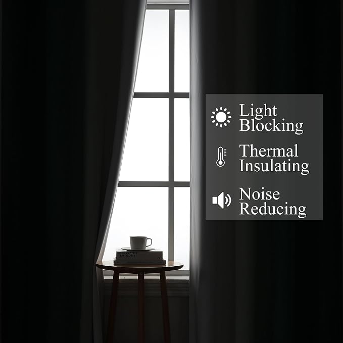Green and Greyish White Blackout Curtains 52Wx84L 2 Panels | Ombre Curtains - Image 3
