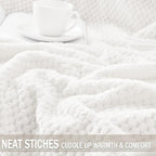 Exclusivo Mezcla Soft Waffle Fleece Bed Blanket Twin XL Size, Cozy Fluffy Design - Image 6