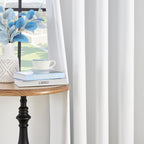 Joydeco 84 Inch 60% Blackout White Curtains 2 Panels, Elegant Soft Sheer - Image 7