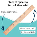 Wooden Growth Chart – Kids Height Chart, Wall Measurement for Kids, Height Chart for Wall, Growth Ruler for Children – Natural Ruler (63"x6.7")
