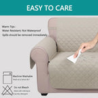 U-NICE HOME 4 Seater Sofa Cover 91''Large Couch Cover, Pet Friendly, Elastic - Image 5