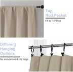 Simplebrand Ava Biscotti Beige Short 30 Inches Blackout Curtain 2 Panels Set - Image 5