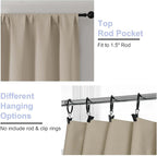 Simplebrand Ava Biscotti Beige Short Blackout Curtains - Image 4