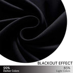 Yakamok Room Darkening Curtains 42x84 inch Length Black-Living Room | 2 panels - Image 6