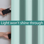 Yakamok Aqua 100% Blackout Curtains 90 Inches Long - Image 3