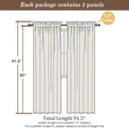 Chyhomenyc Gold Sheer Curtains 90 Inches Long 2 Panels, Light Filtering Gold - Image 3