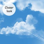 AFZEVEB-Ceiling Mural Blue Sky White Clouds Wallpaper for Living Room 114"x74"(Not Peel and Stick)