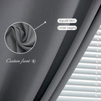 Thermal Blackout Curtains with Self Adhesive Tape No Rod No Drill Easy Install - Image 6