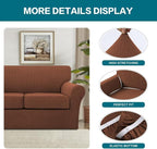 Turquoize 4 Piece Sofa Covers for 3 Cushion Couch Sofa Slipcover Soft Couch - Image 4