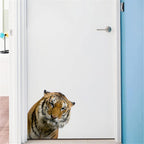 Gentle Tiger Wall Stickers & Decals - Peel & Stick, Removable Funny Tiger Window Stickers for Farmhouse Bedroom, Living Room & Shop Windows