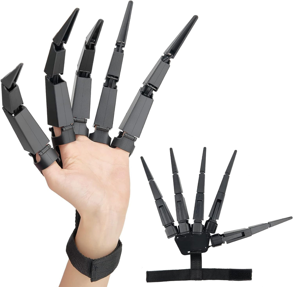 Finger Extension Toys,Scary Skeleton Hand Gloove Witch Ghost Toys Halloween Party Decoration Accessory for Men Women(A Pair-Black) 2025