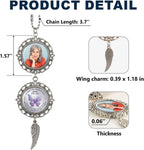 Metal Memorial Ornament with Custom Photo - My Mind Still Talks to You Charming Christmas Ornament Car Hanging Charm Remembrance Sympathy Gift for Loss of Loved Ones Grieving Keepsake