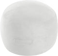 MeMoreCool Round Stuffed Pouf Ottoman Foot Rest, Floor Pouf Foot Stool with Soft Foam Chunk Filling, Small Round Ottoman Footstool Circle Footrest for Living Room, Off-White