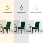 Joccun Chair Covers for Dining Room Set of 6, Dining Chair Slipcovers Stretch Dining Room Chair Covers Seat Protector,Washable Parsons Chair Cover for Home,Hotel,Banquet(Hunter,6 Pack)