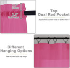 Hot Pink Sheer Curtains 84 Inches Long 2 Panels Set - Image 4